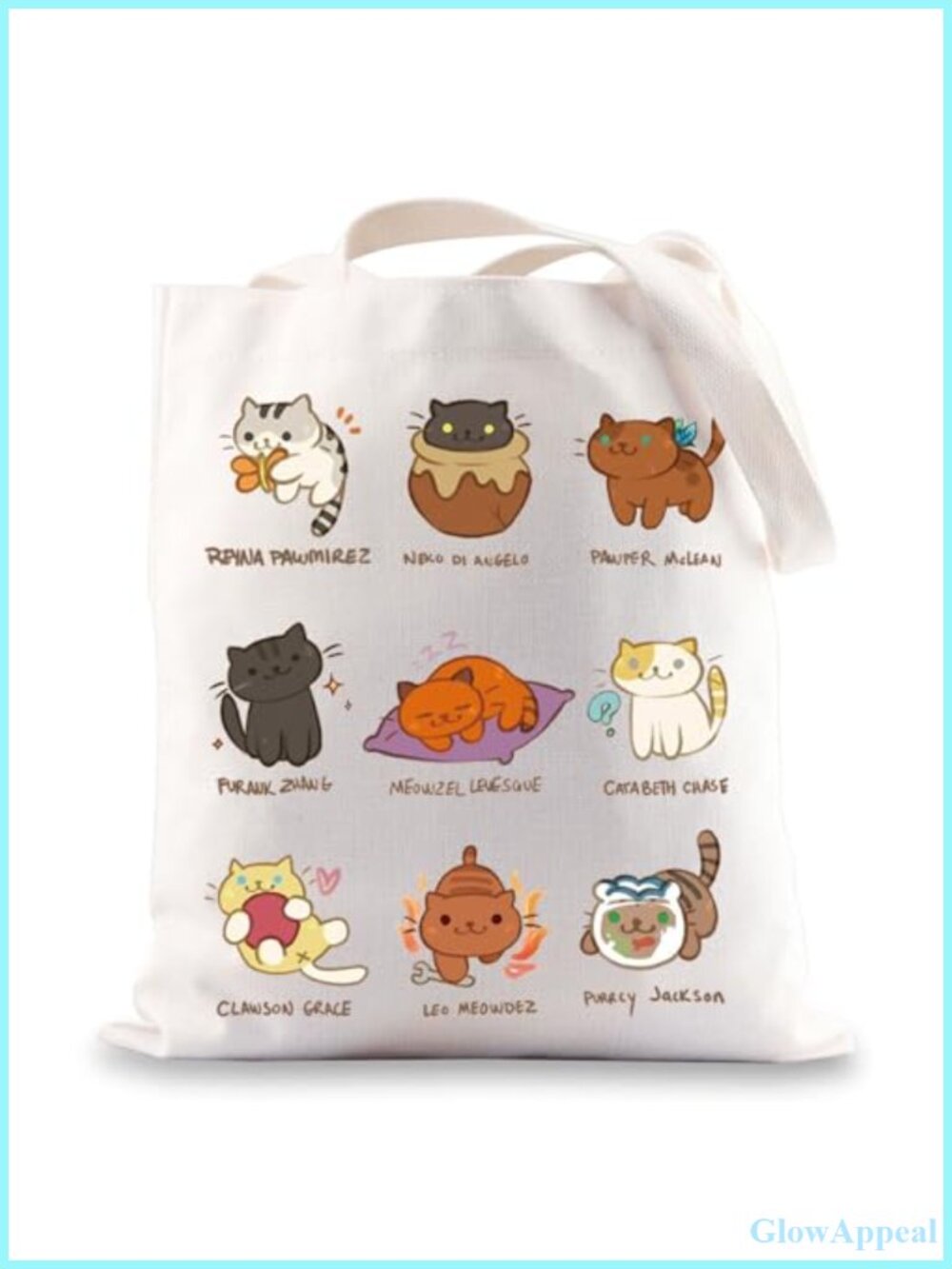 Canvas Tote Bag Heroes of Olympus Movie Fans Gift Cat Lover Shoulder Bag